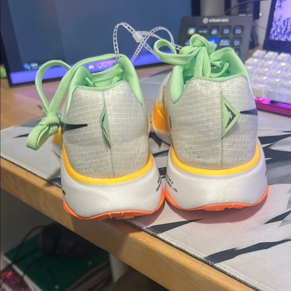 Nike ZoomX Women's Running Shoes - White, Green, Yellow, Orange - Picture 3 of 5